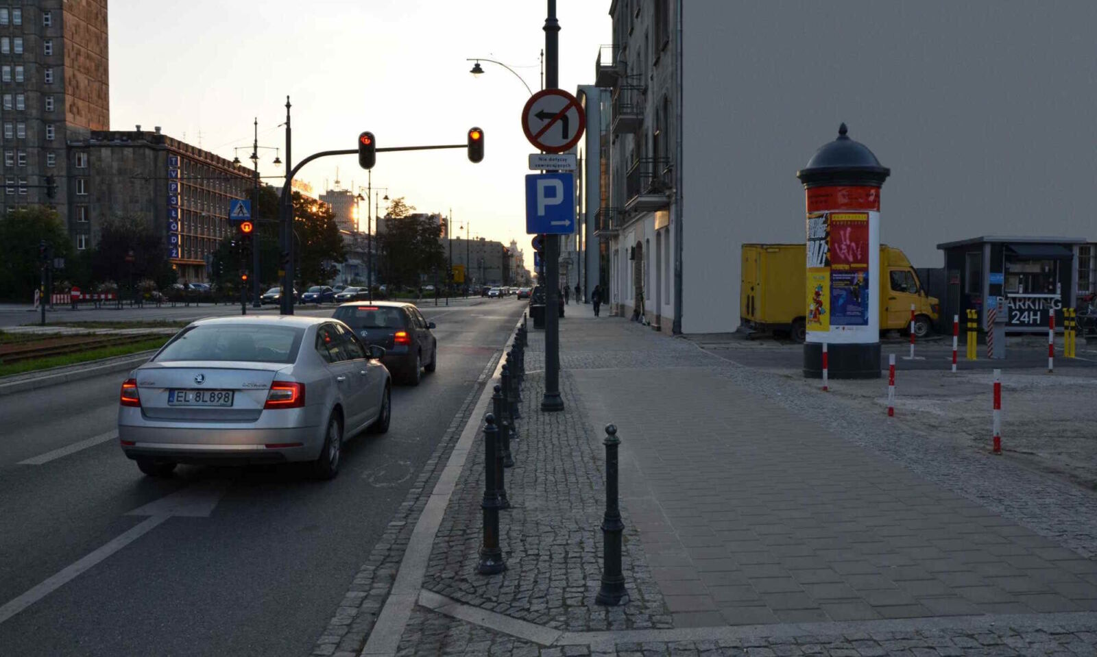 Wjazd na Parking Łódź-Centrum